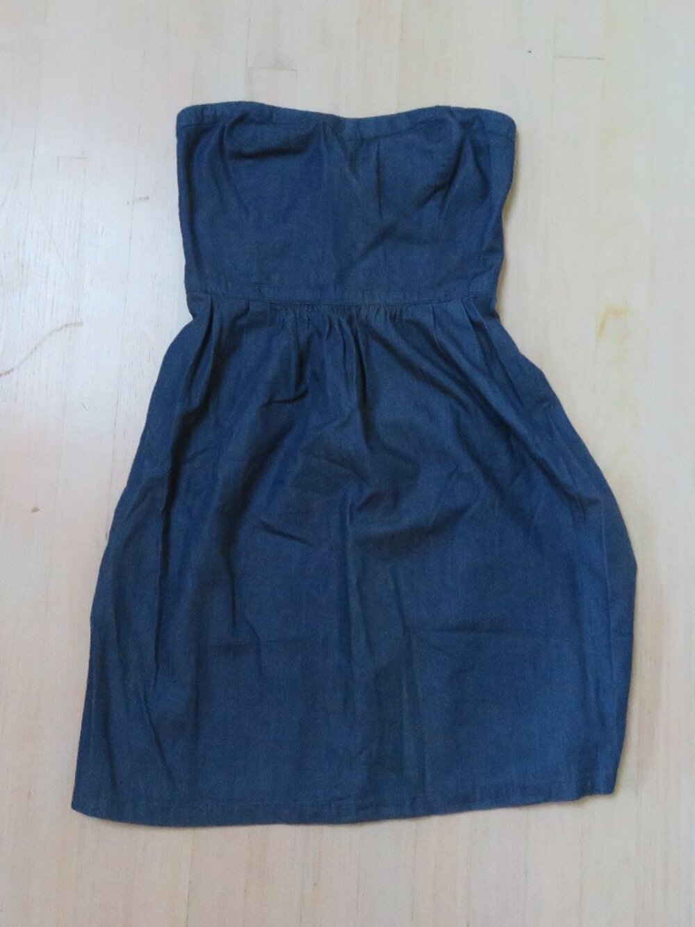 Navy Blue Jean Tube Top Dress NEW Old Navy size Small Summer Zipper